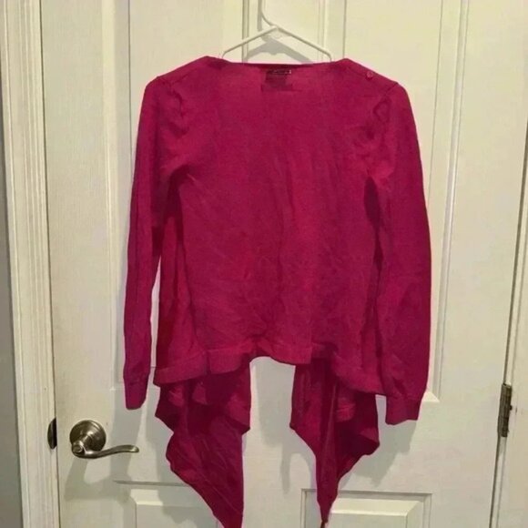 Armani Exchange Woman’s 100% Merino Wool Wrap Sweater Cardigan Pink Sz XS - Picture 5 of 9